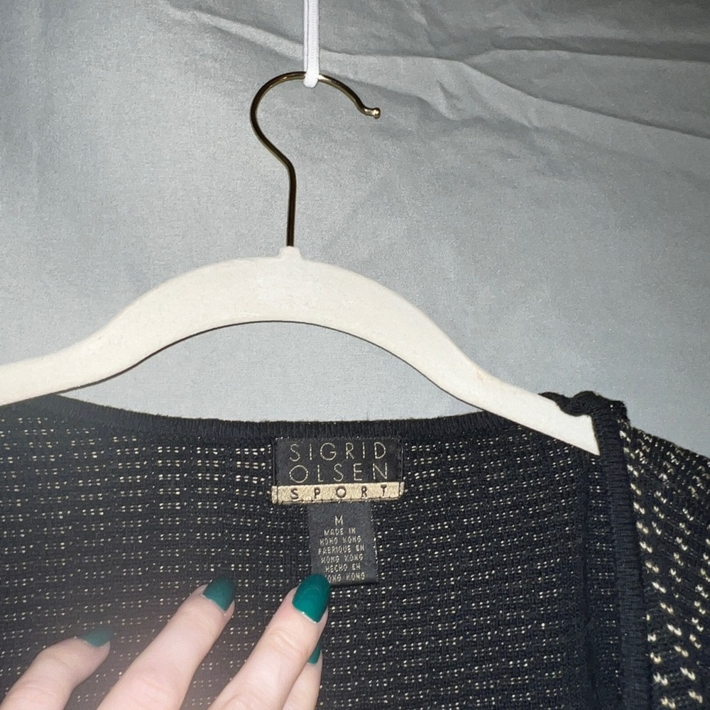 Black Pattern Button Up - image 4